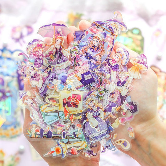 Aesthetic Holographic Lined Stickers ~ Fairy Series - The Kawaii Nest