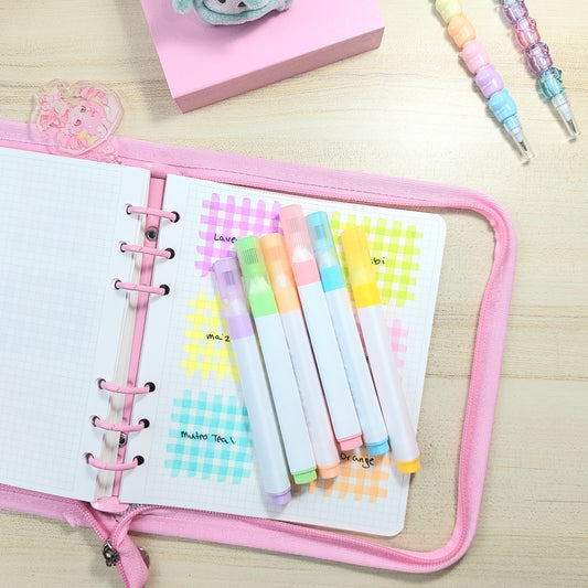 Brush Tip Highlighter Markers - The Kawaii Nest