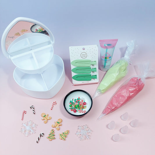 Christmas Cookies, Decoden Cake & Hair Clip Kit - The Kawaii Nest