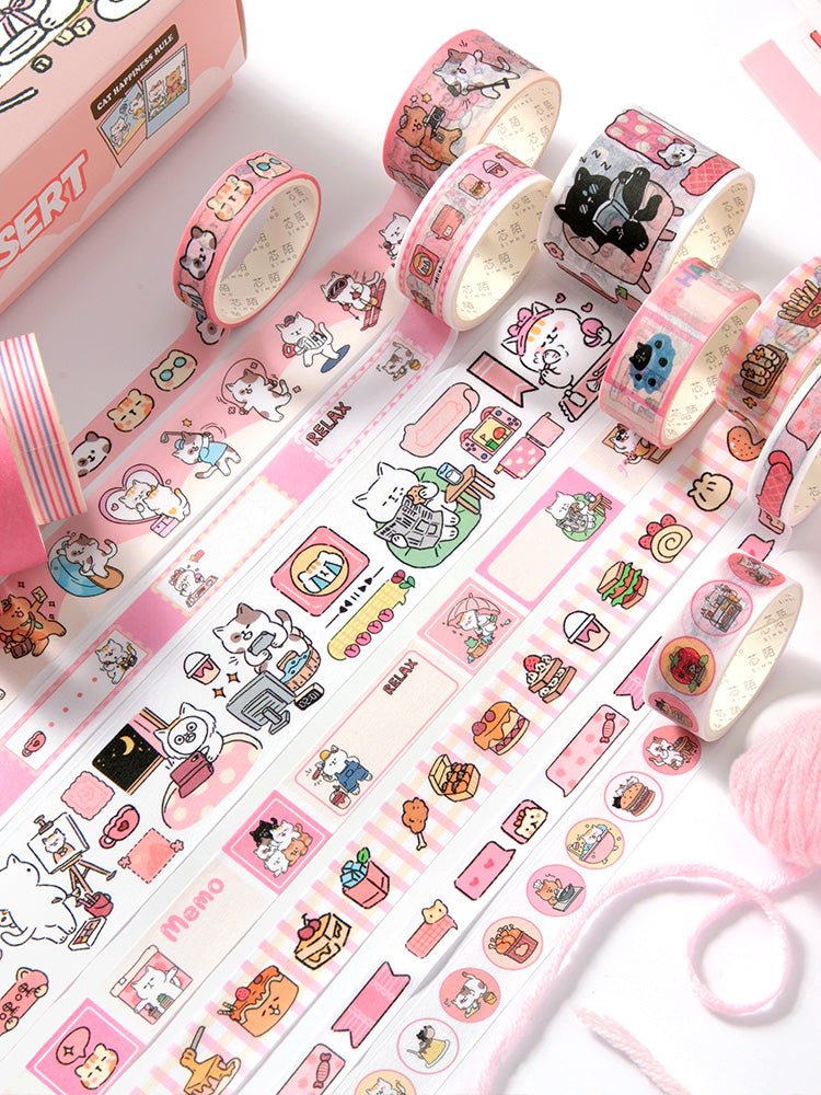 Cute Cat / Puppy Washi Tape & Memo Packs - The Kawaii Neststickers