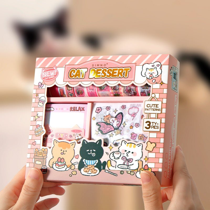 Cute Cat / Puppy Washi Tape & Memo Packs - The Kawaii Neststickers