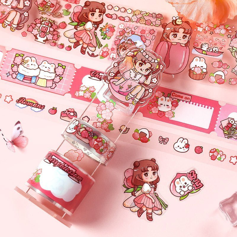 Cute Sticker Rolls & Stand ~ Garden Whisper Series - The Kawaii Nest