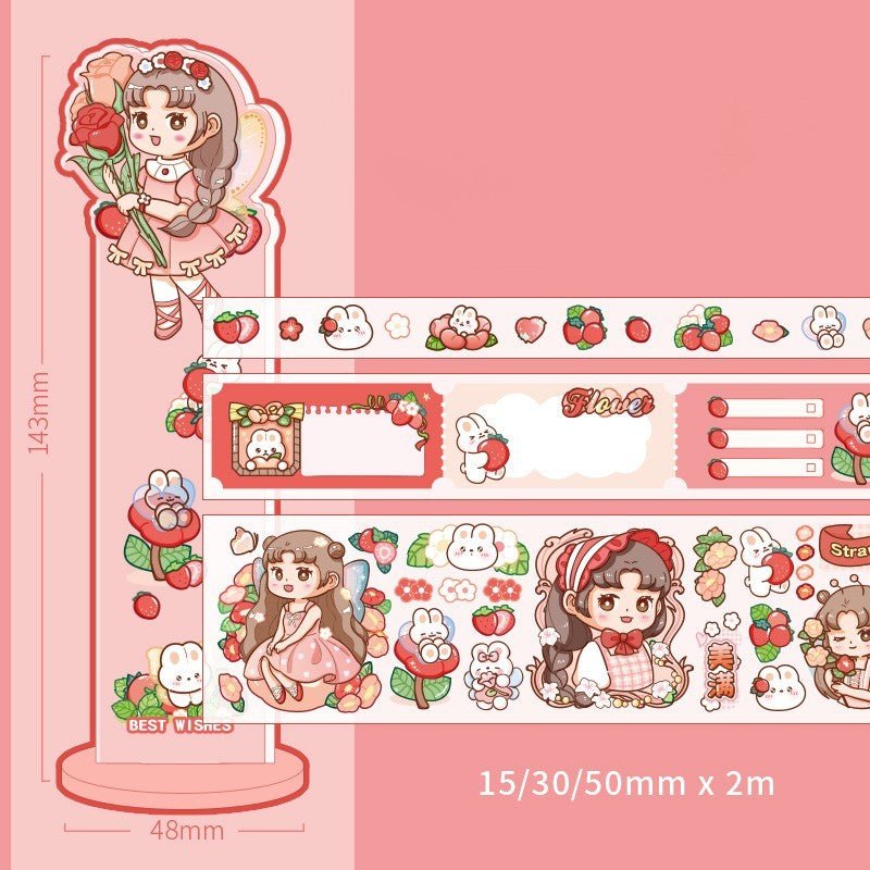 Cute Sticker Rolls & Stand ~ Garden Whisper Series - The Kawaii Nest