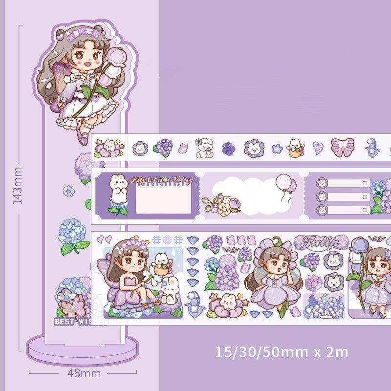 Cute Sticker Rolls & Stand ~ Garden Whisper Series - The Kawaii Nest