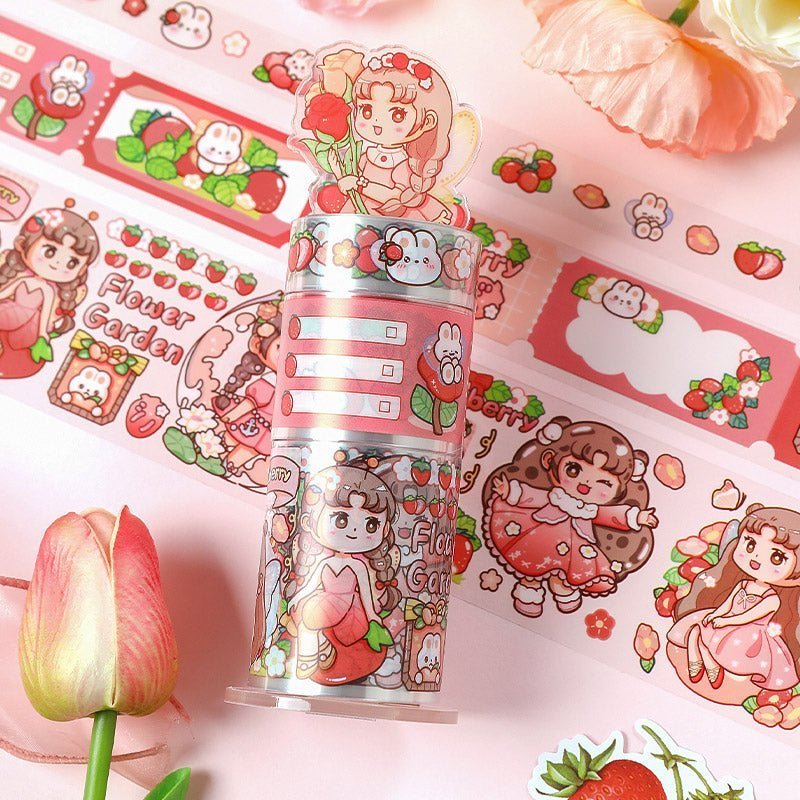 Cute Sticker Rolls & Stand ~ Garden Whisper Series - The Kawaii Nest