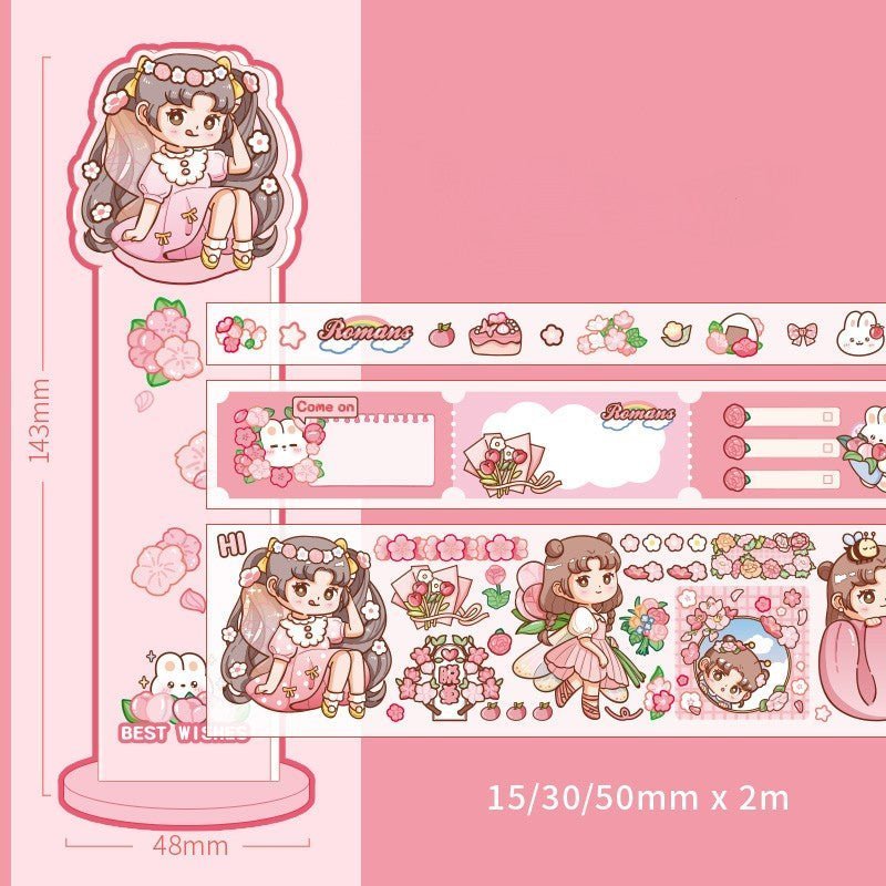 Cute Sticker Rolls & Stand ~ Garden Whisper Series - The Kawaii Nest