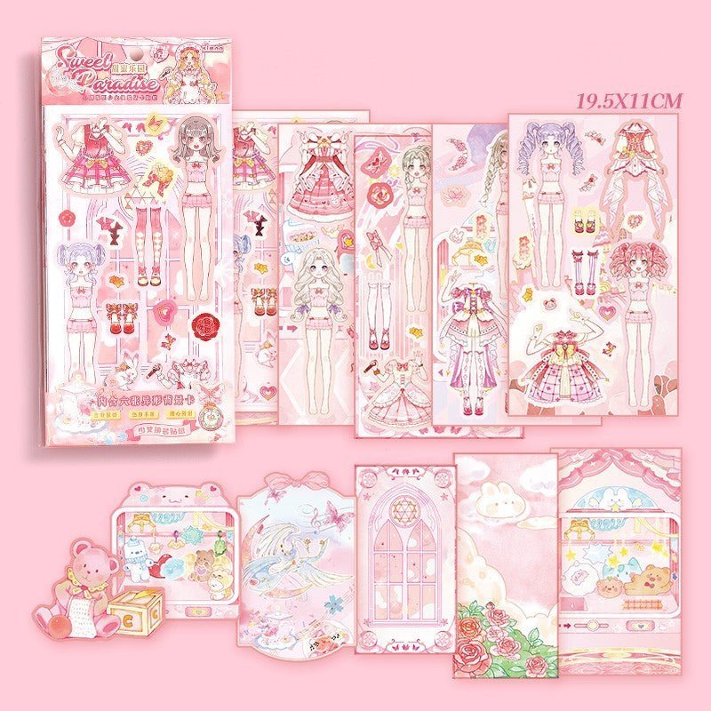 Dress - Up Dolls Sticker Packs - The Kawaii Nest