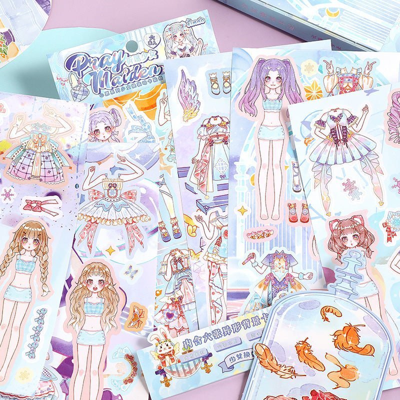 Dress - Up Dolls Sticker Packs - The Kawaii Nest