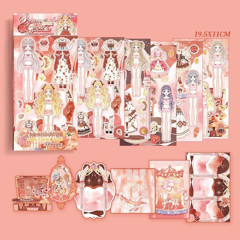 Dress - Up Dolls Sticker Packs - The Kawaii Nest