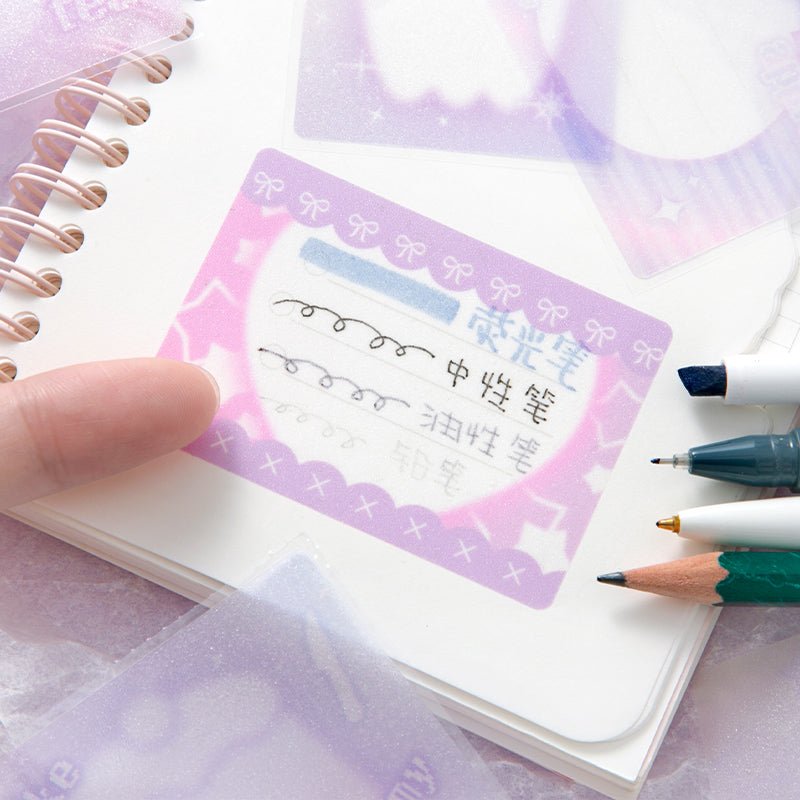 Gradient Crystal Sitcker Notes - The Kawaii Nest