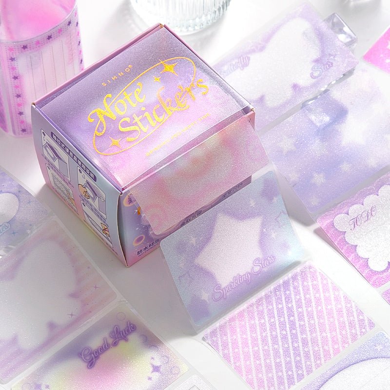 Gradient Crystal Sitcker Notes - The Kawaii Nest