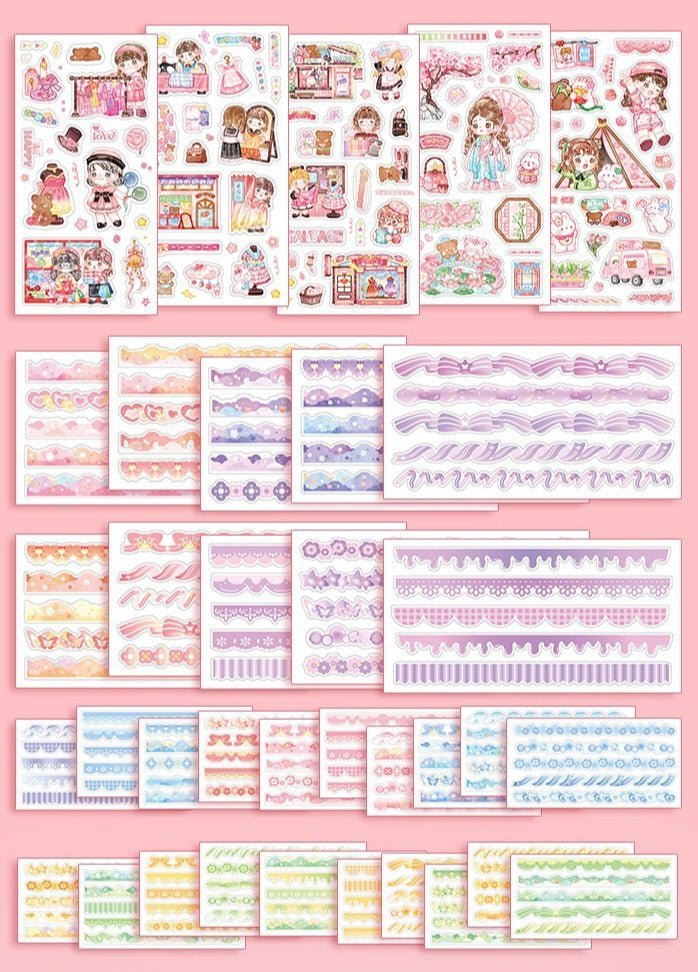 Journal Page Borders ~ Sticker Books - The Kawaii Nest