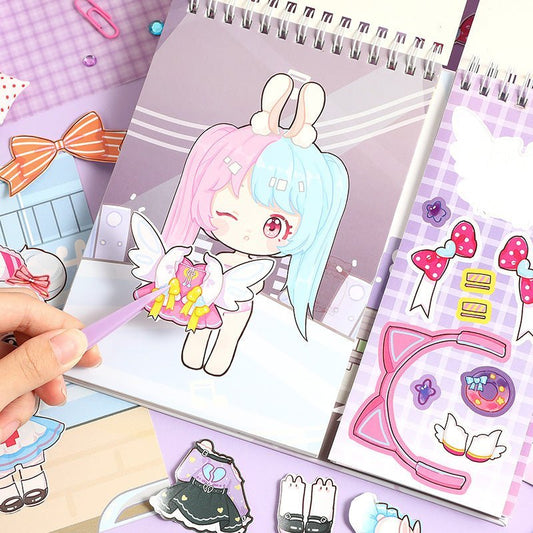 Kawaii Fashion Delight ~ Dress - Up Dolls Flip Books - The Kawaii Nest