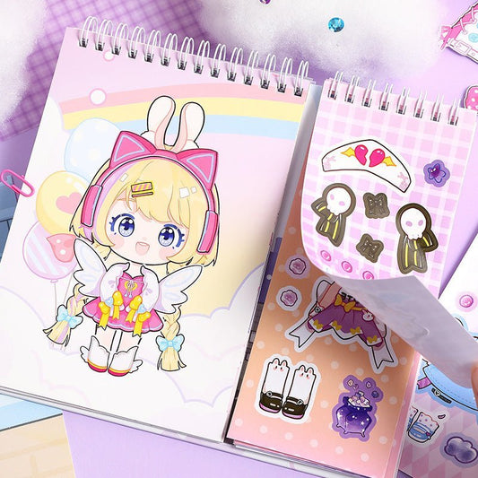 Kawaii Fashion Delight ~ Dress - Up Dolls Flip Books - The Kawaii Nest