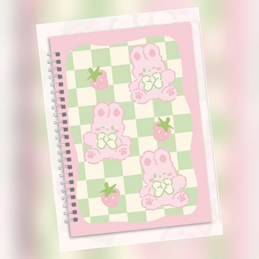 Soft Cover Sticker Organiser ~ Strawberry Bunny - The Kawaii Nest