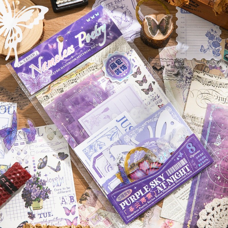 Vintage Scrapbook Pack ~ Purple Butterfly - The Kawaii Nest